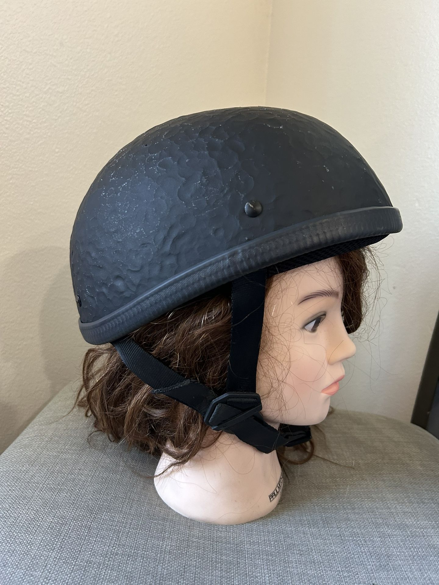 Badass DOT Motorcycle Half Helmet, Used, XL, Black Head Gear