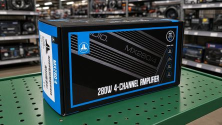 Marine Power Amplifier 4 Channel 560 Watts Max Speaker System Amp JL Audio MX280/4 PowerSports Boats ATVs Golf Carts