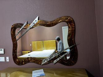 mirror and dresser