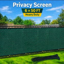 privacy screen 6x50 ft green heavy duty