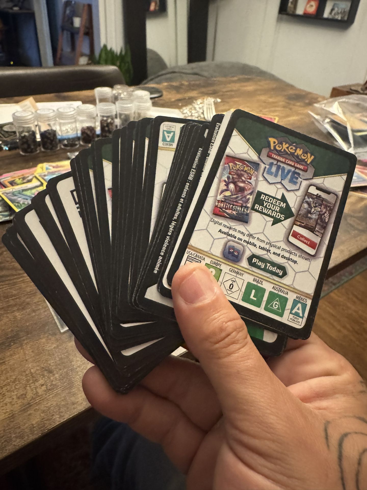 55 Pokemon Online QR Code Cards