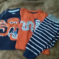 2 - Boys Crazy8 Shirts 12~18mos & Carter's Joggers 12mos 
Brand: Crazy8 & Carter's 