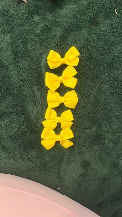 5pcs Yellow Baby Girl Hair Clips 