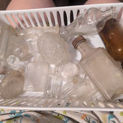 Small And Tiny Antique Glass Bottles