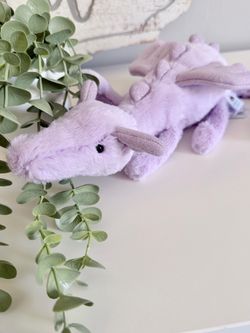 Jellycat Lavender Dragon Little BNWT with Dust Bag!