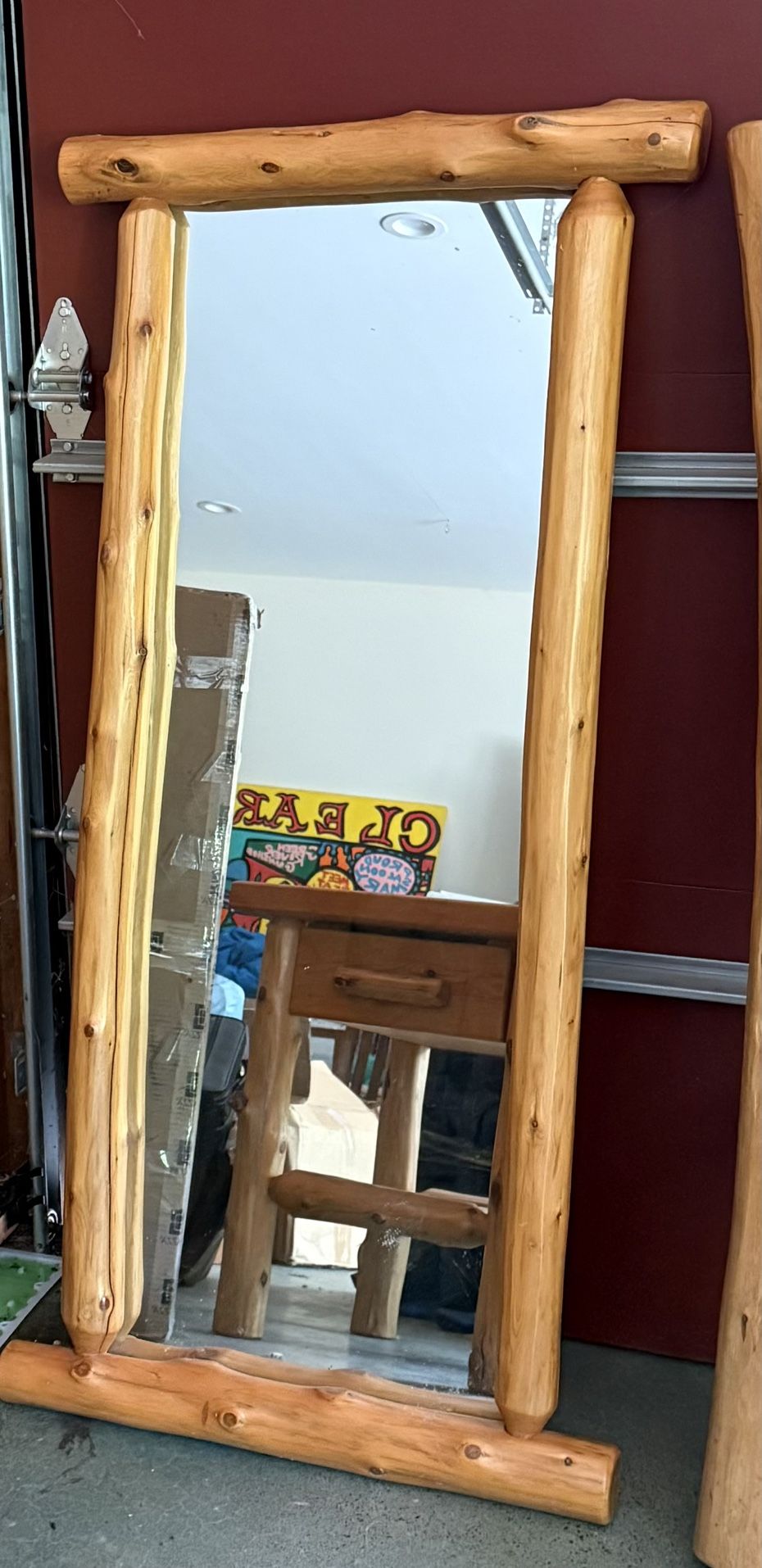 Cedar Full Length Mirror - Rustic Log Mirror