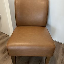 Clifton Upholstered Accent Chair Saddle Faux Leather