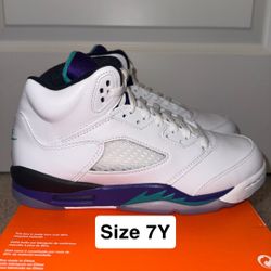Size 7Y Jordan 5 Retro “Grape” HQ7980-100 New B-Grade