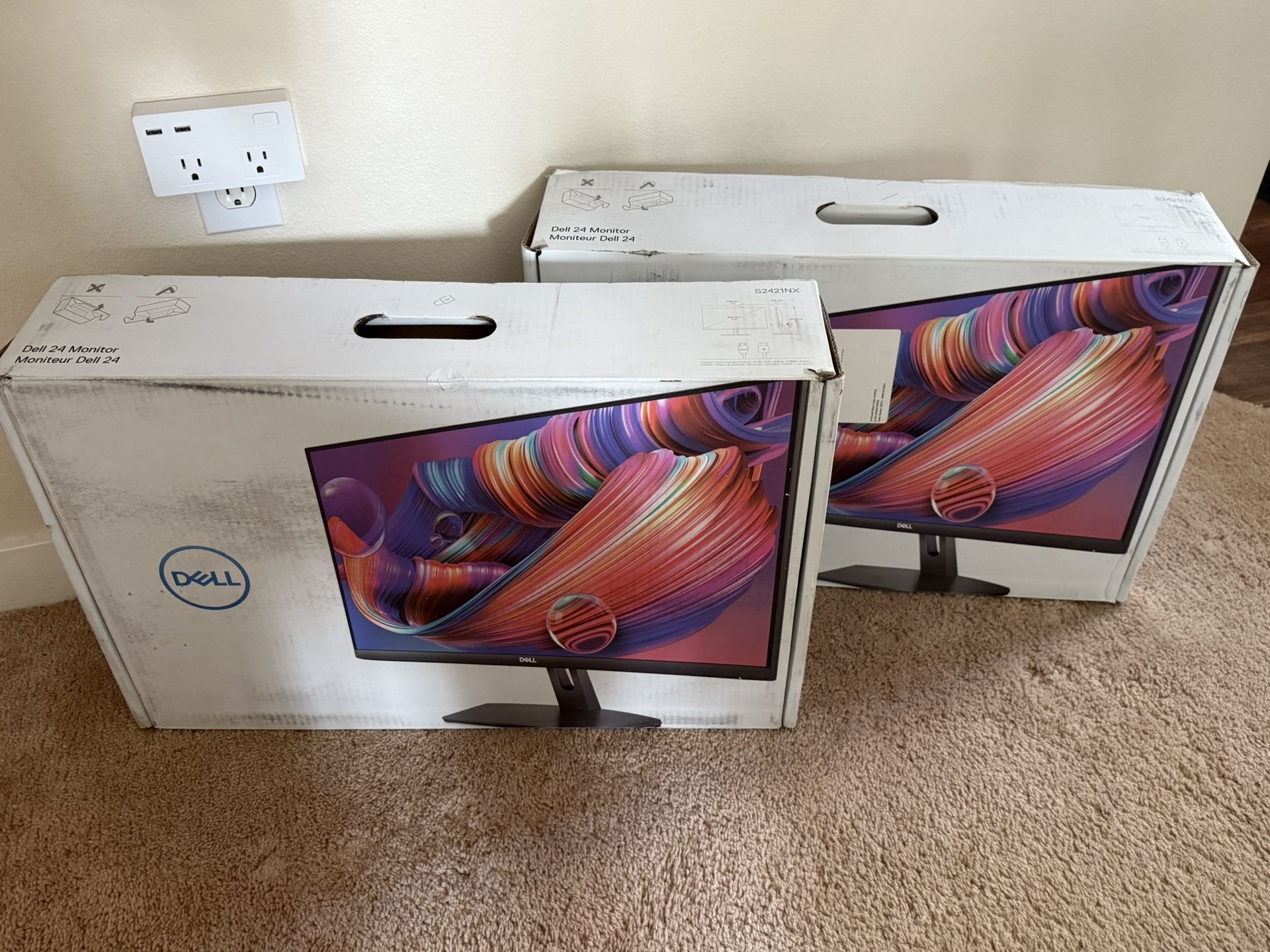 2 X Dell S2421NX 24" IPS LED FHD - AMD FreeSync - VESA - Monitor
