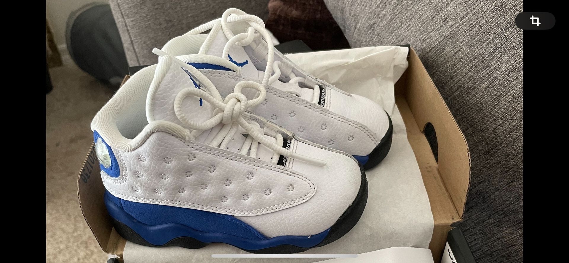 Jordan 13 Retro White Hyper Royal Black (TD)