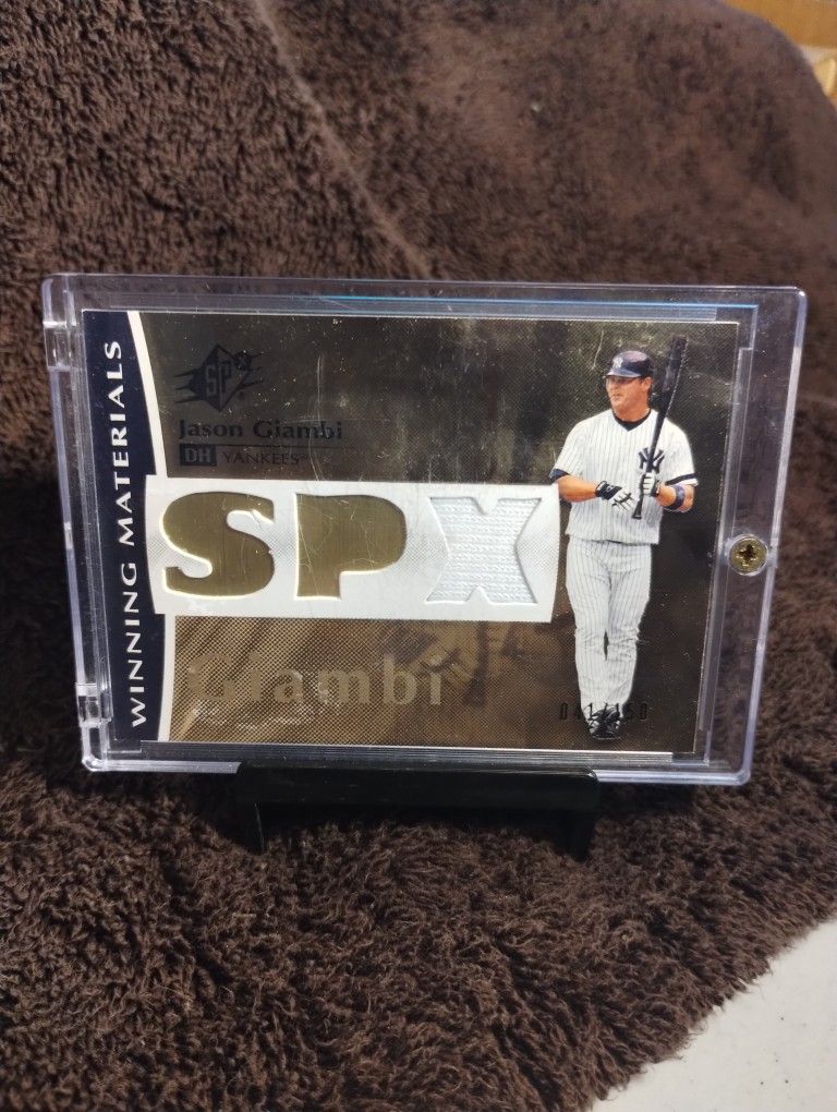 Jason Giambi Upper Deck SPX Jersey Card