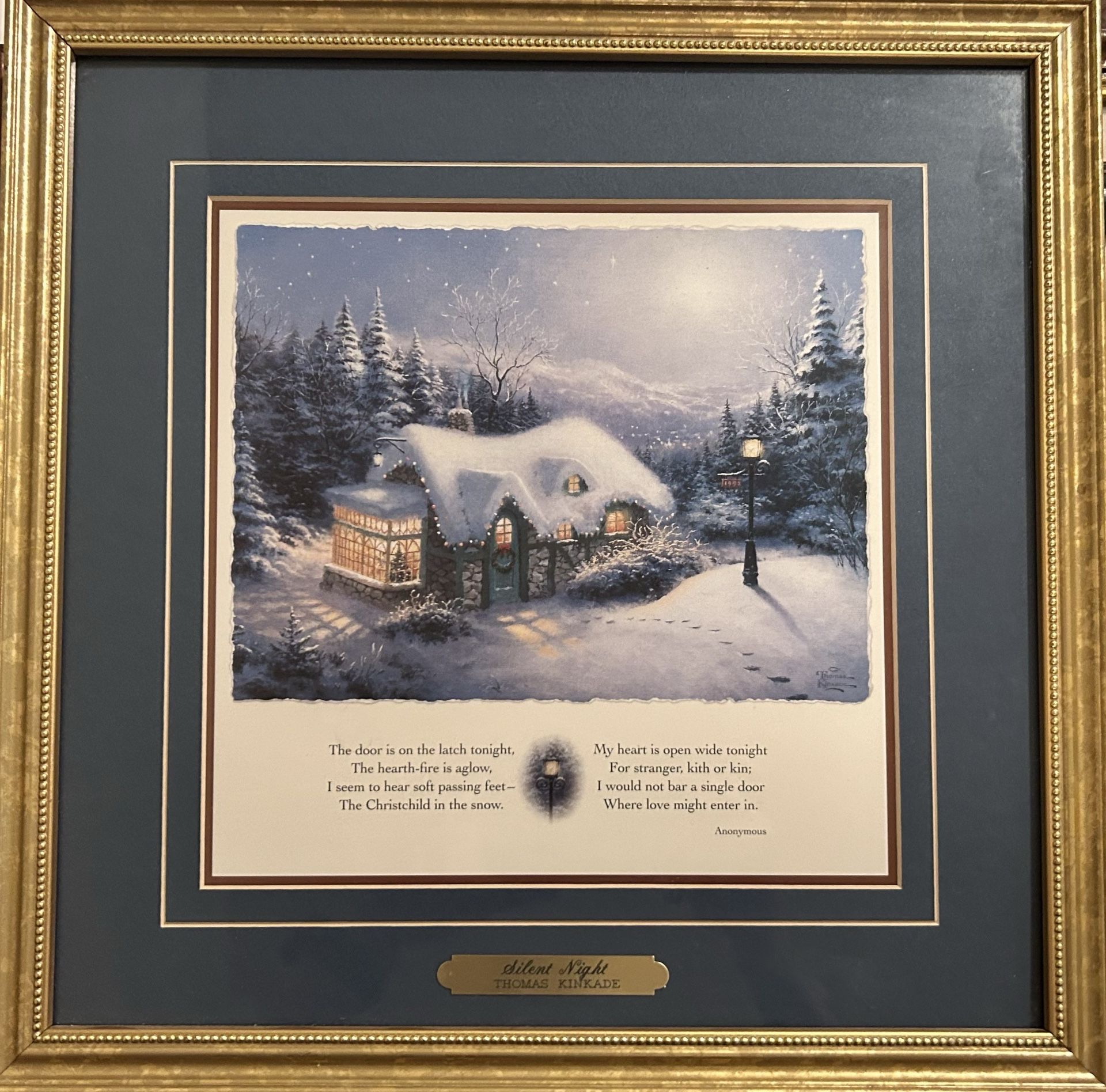 Thomas Kinkade Silent Night Painting