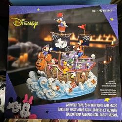 Disney Halloween Animated Pirate Ship Lights And Music Mickey Mouse Costco - NEW