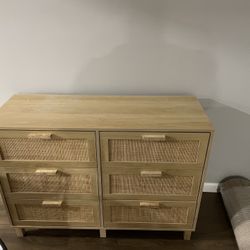Rattan dresser