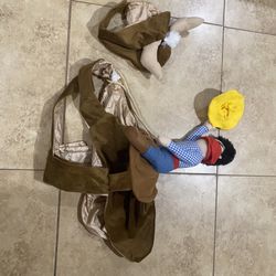 Dog Bull Rider Cowboy Costume