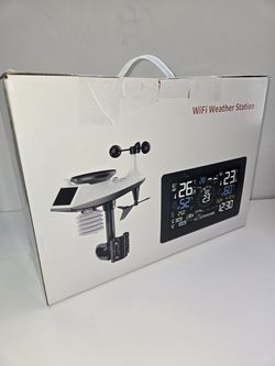 WiFi Weather Station Wireless Thermometer with Rain Gauge