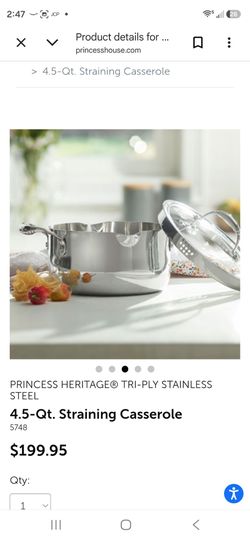 Olla de 6 qts con tapa coladora  princess house