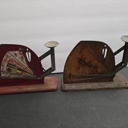 Vintage Metal Egg Weight Scale - Primitive- set of 2