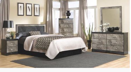 New Gray and black bedroom set!