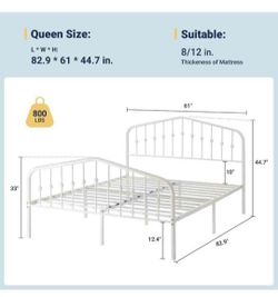 Base de metal para cama