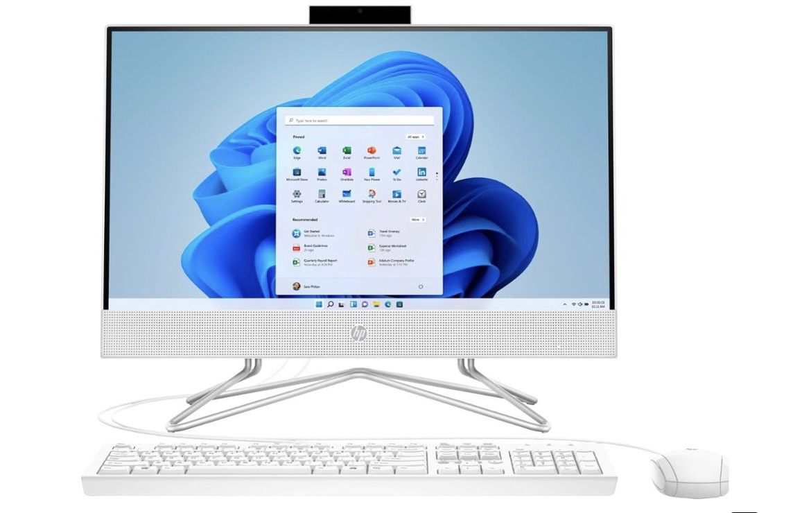 HP Computer 21.5” All-in-one - Intel celeron - 4GB Memory - 128GB SSD - Snow White