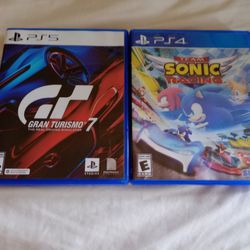 PS5 Gran Turismo 7 And PS4 Team Sonic Racing