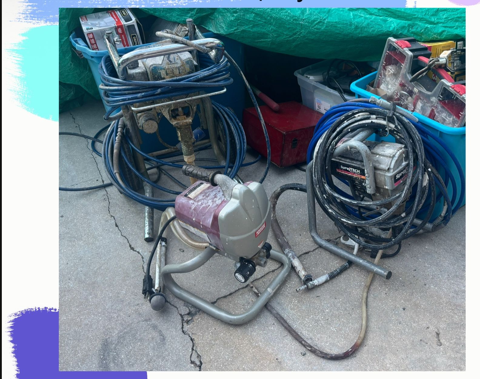 Commercial Paint Sprayer Lot, Graco, Spray Tec, Krause& Becker