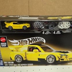 Mattel Brick Shop Hot Wheels '07 Honda S2000 Building Toy Kit 257pc for Collectors