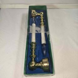 Set of 2 Brass Electric Window Candles