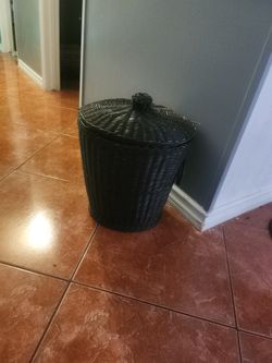 Brown Wicker Basket Made In JAPAN boho 