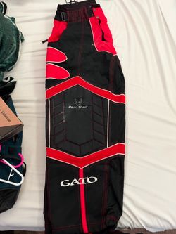 Gato Paintball Pants Black and Red