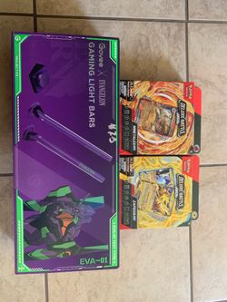 Pokémon  deluxe cards +Govee gaming light bars