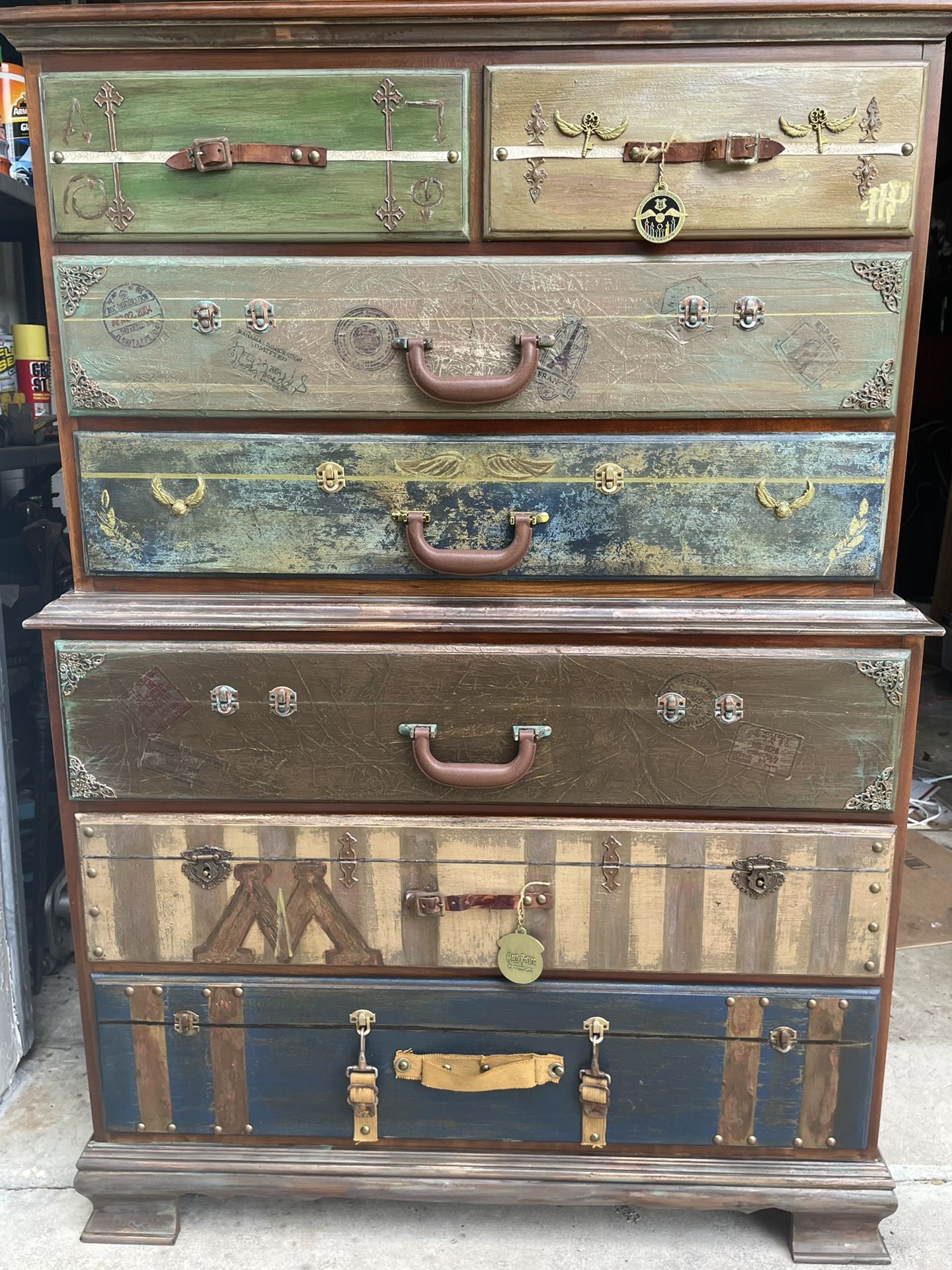 Harry Potter Inspired Vintage Luggage Dresser