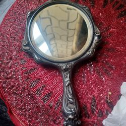 Antique Silver-plated Hand Mirror