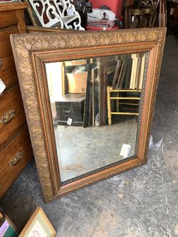 Antique beveled mirror