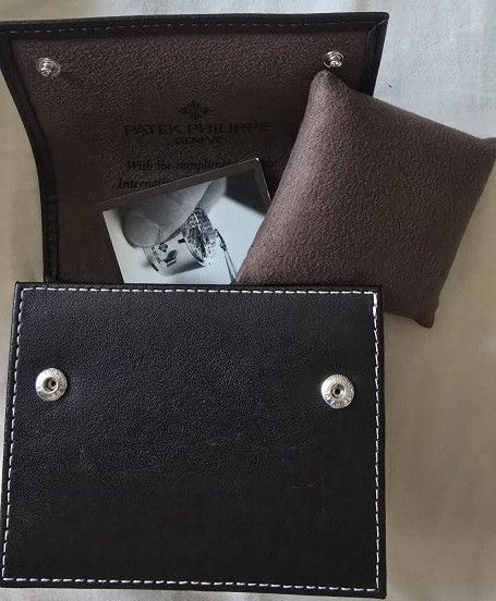 Authentic Brand New Patek Philippe Brown Leather Travel Watch Case