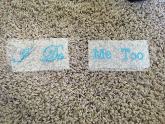 Heel stickers for bride and groom