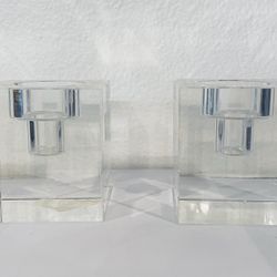 Set Of 2 Genuine Crystal Chandler Holders 