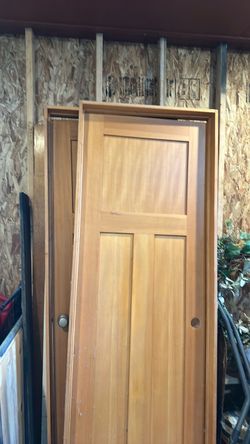 Two solid wood Interior craftsman doors