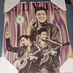 Elvis Wall Clock And 3 Set 8 Track Set