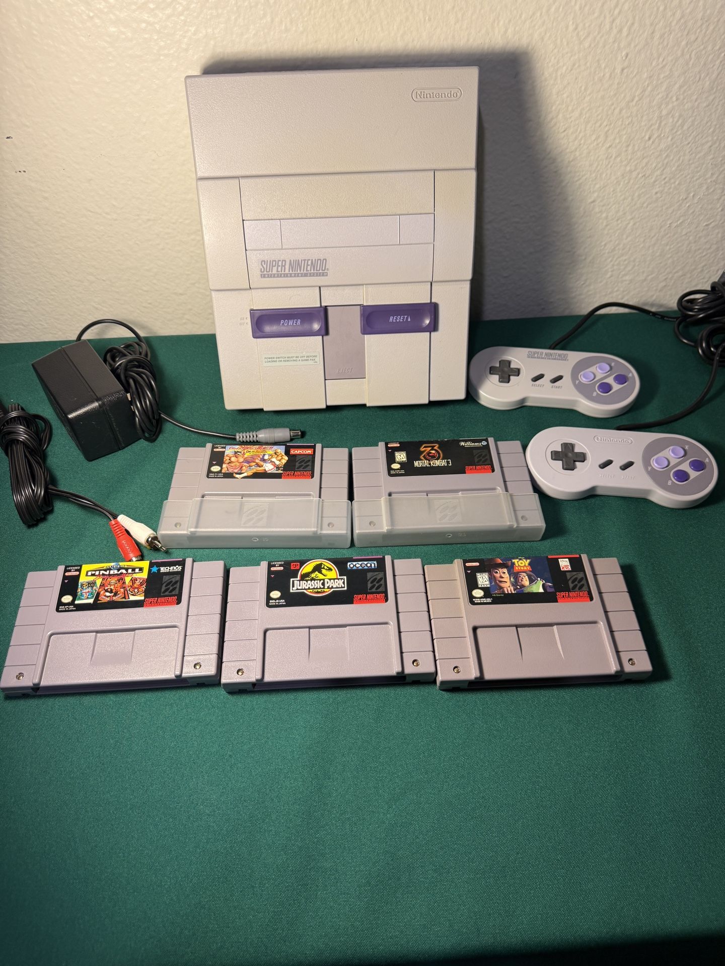 Super Nintendo SNES With Games OBO