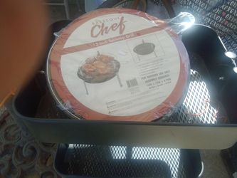 Barbeque chef $5, 3 tier baskets with wheels $25 pno