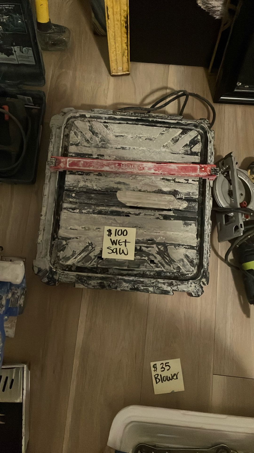 What table saw used three times