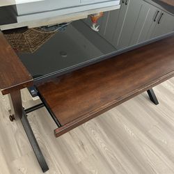 Moving Must Go Wooden Glass Desk