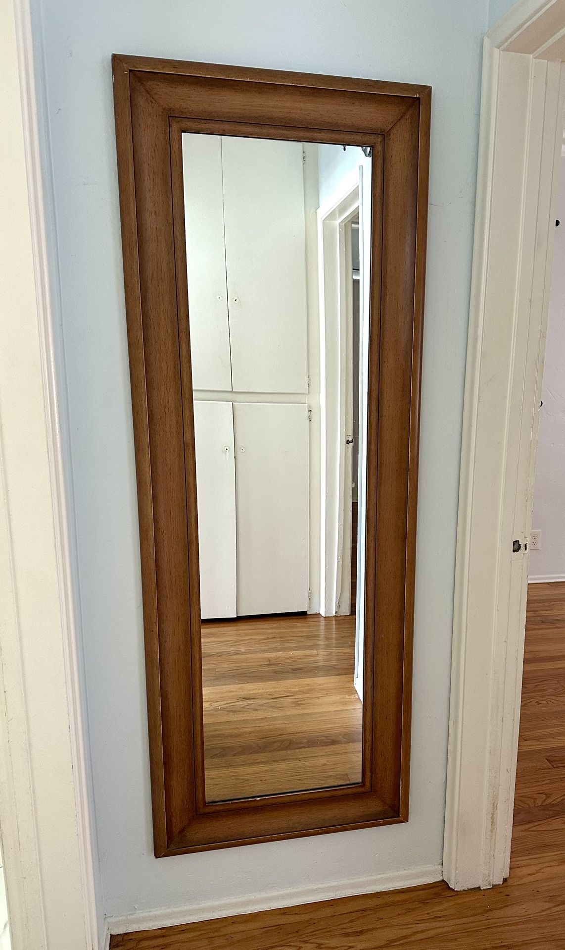 Wood framed wardrobe mirror