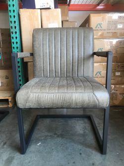 Modern Leather Dining Chairs. Beige/Brown/Green