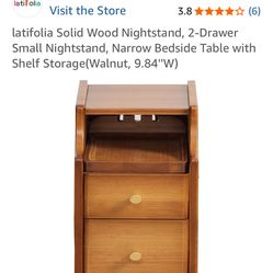 Slim line side bedroom table