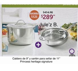 Princess House Set De Olla De 9 Qts Y Sartén De 11” Nuevos En Sus Cajas