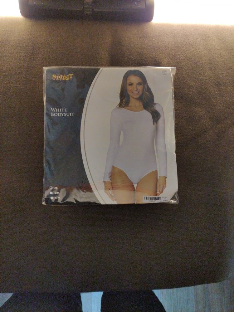 Brand New Never Worn White Bodysuit Spirit Halloween Costume