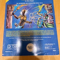 Old Very Rare 1970s Dungeons & Dragons Color Blue Vault Of The Drow Dungeon Module D3 Rule Book